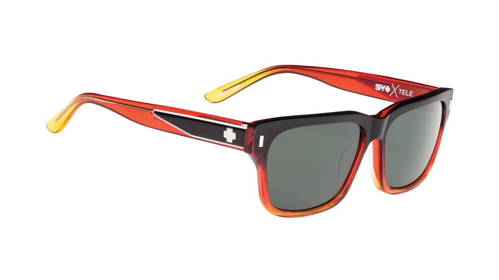 Spy Optic Tele Single Vision Prescription Sunglasses, Sunburst Fade Frame, 673361720863SV