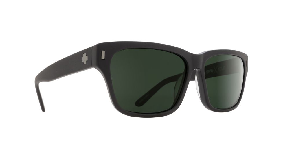 Spy Optic Tele Single Vision Prescription Sunglasses, Matte Black Frame, Polarized, 673361374864SV
