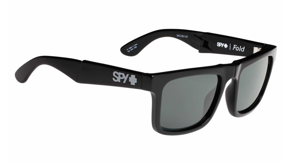 Spy Optic The Fold Single Vision Prescription Sunglasses, Black Frame, Happy Gray Green Polar Lens-673174034864SV