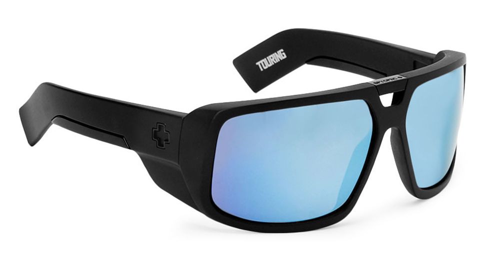 Spy Optic Touring Sunglasses w/ Matte Black Frame &amp; Grey Blue Multilayer Lens