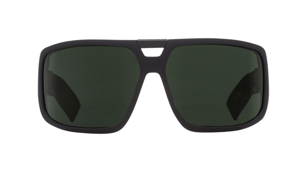 Spy Optic Touring Sunglasses, Soft Matte Black Frame, Happy Grey Green Polar Lens 670795973864