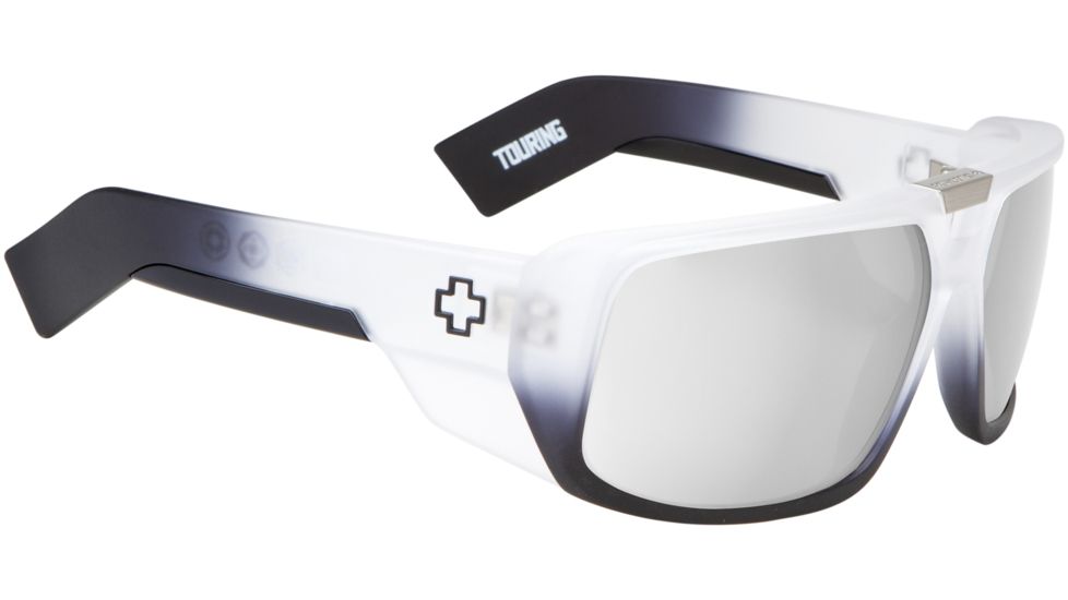 Spy Optic Touring Sunglasses - White Lightning Frame and Grey W/ Silver Mirror Lens 670795787143
