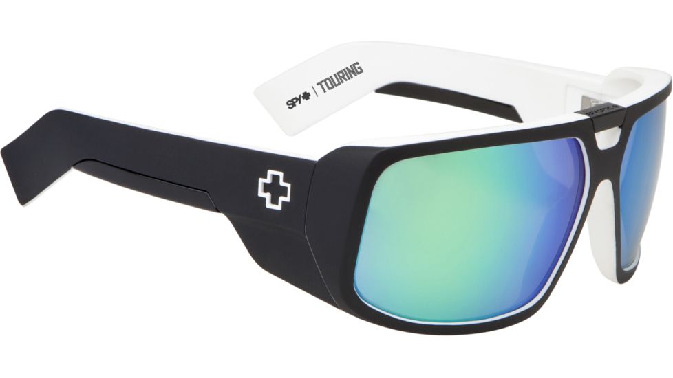 Spy Optic Touring Sunglasses - Whitewall Frame and Grey W/Green Spectra Lens 670795809811