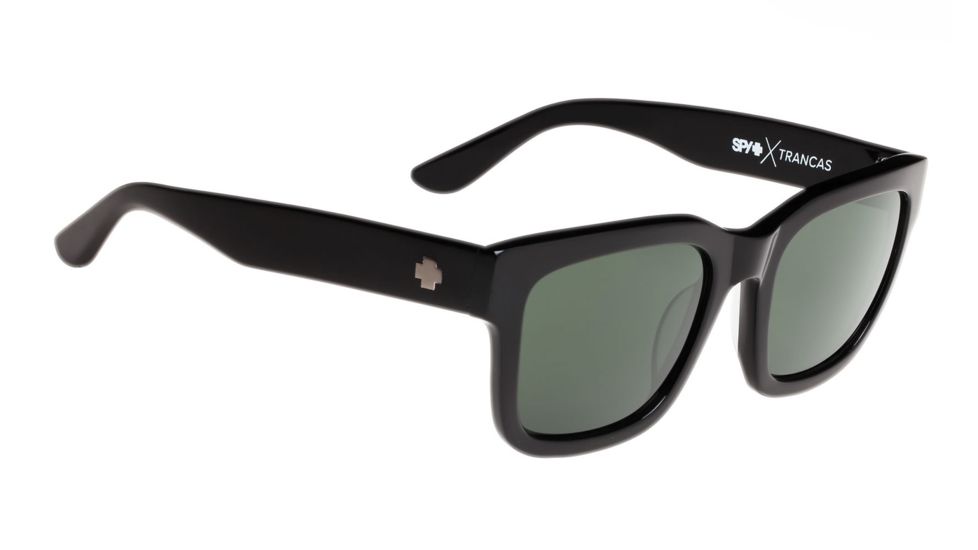Spy Optic Trancas Single Vision Prescription Sunglasses, Black Frame, 673240038863SV