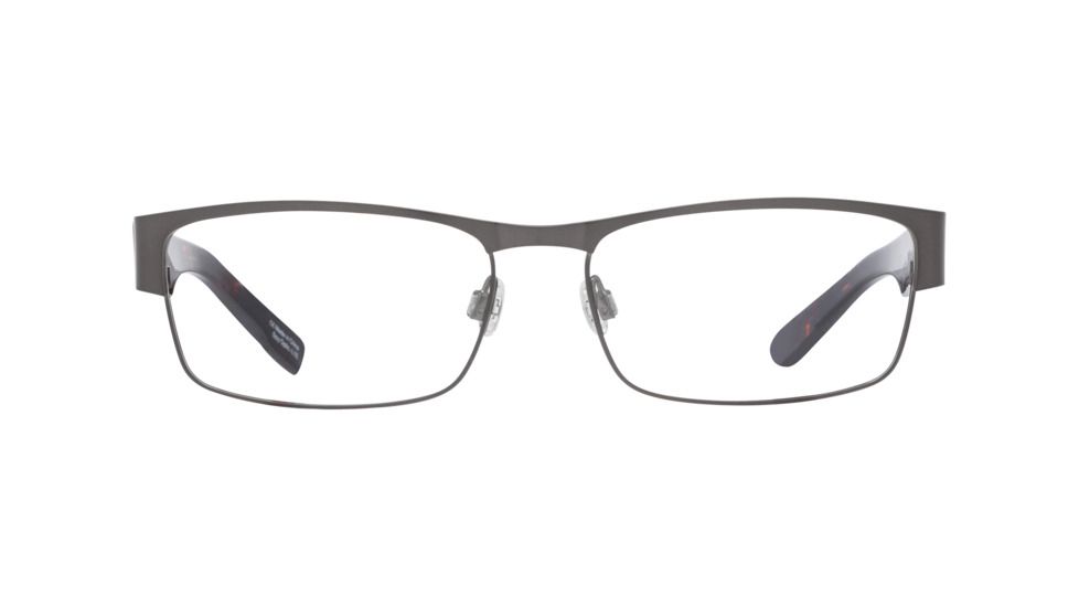 Spy Optic Trenton Single Vision Prescription Eyeglasses, Brushed Gunmetal/Matte Tortoise Frame, 573487397000SV