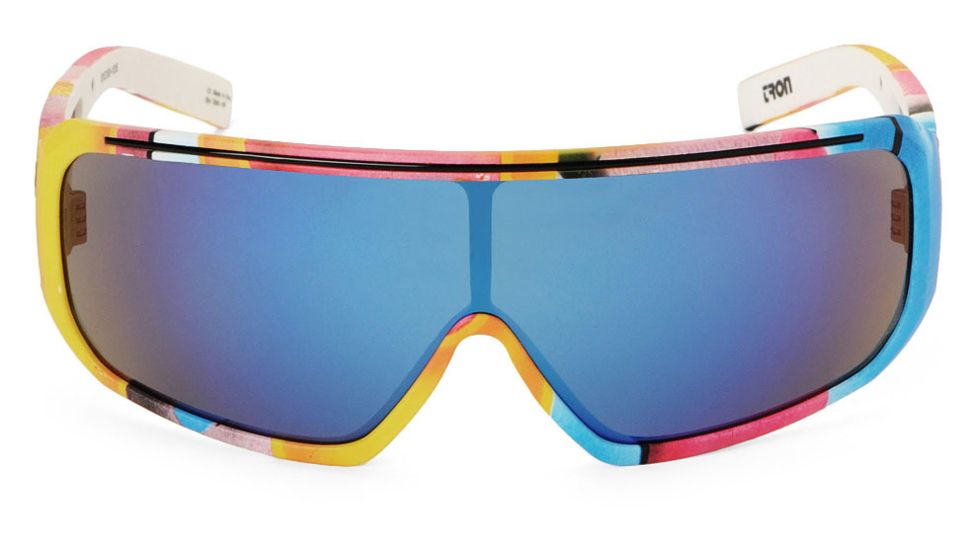 Spy Optic Tron Sunglasses w/ MC 93 Helmet Frame &amp; Grey Blue Spectra Mirror Lens