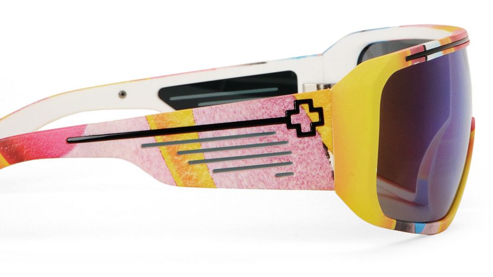 Spy Optic Tron Sunglasses w/ MC 93 Helmet Frame &amp; Grey Blue Spectra Mirror Lens
