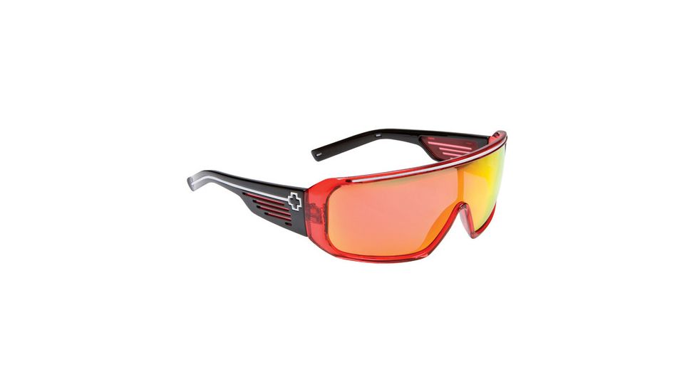 670805289130 Translucent Red w/ Black Temples frame, Gray w/ Red Spectra lens