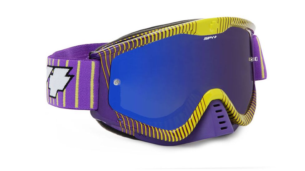 Spy Optic Whip MX Goggles w/ Throwback Purple Frame &amp; Smoke Dark Blue Spectra Mirror Lens