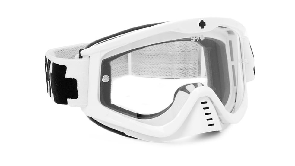 Spy Optic Whip MX Goggles w/ White Sabbath Frame &amp; Clear Antifog Lens w/ Posts
