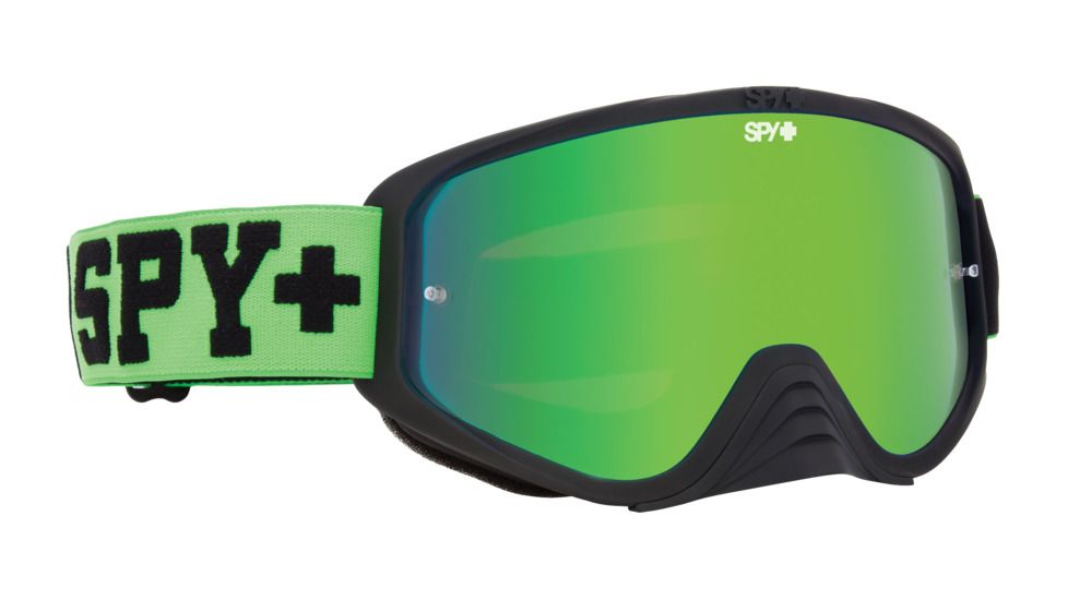 Spy Optic Woot Race Goggles w/Shield Lens Shape, Jersey Green  Frame, Smoke w/ Green Spectra/Clear  0323346476857