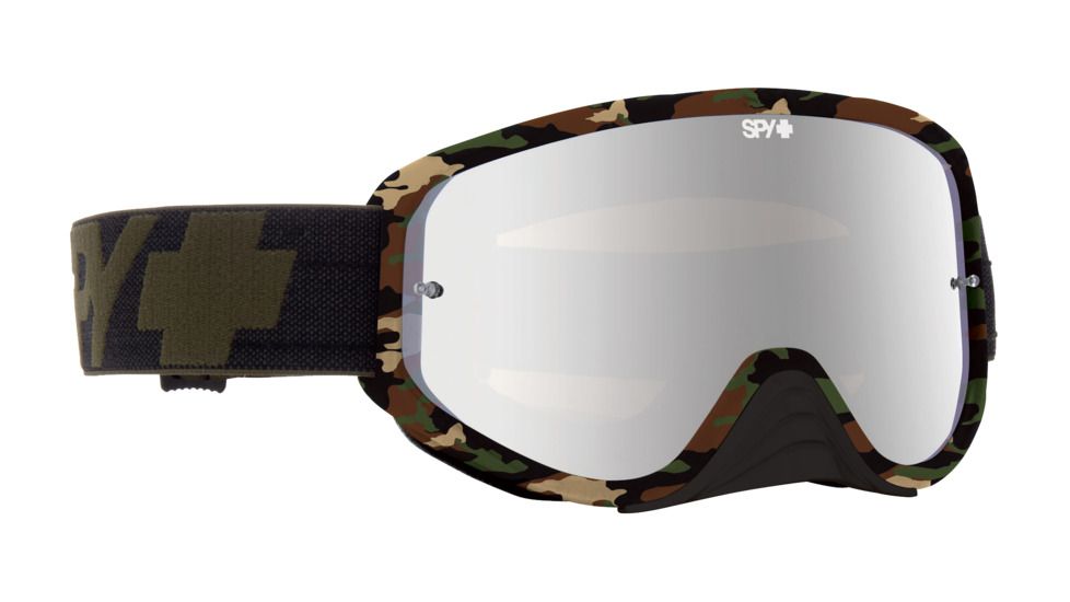 Spy Optic Woot Race Goggles w/Shield Lens Shape, Fatigue  Frame, Smoke w/ Silver Mirror/Clear AFP L 0323346652855