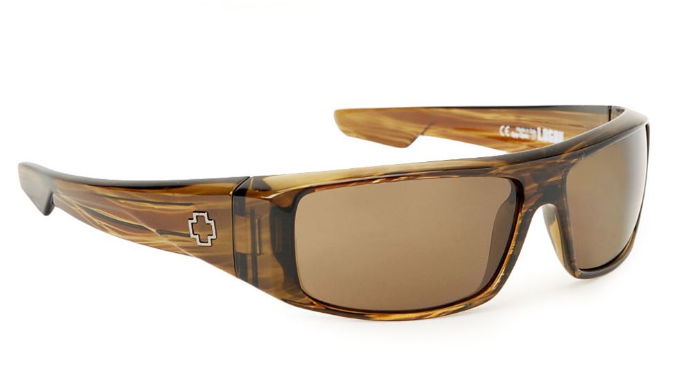 Spy Optics Logan Sunglasses with Brown Stripe Tortoise Frame / Bronze Polarized Lenses 670939316074