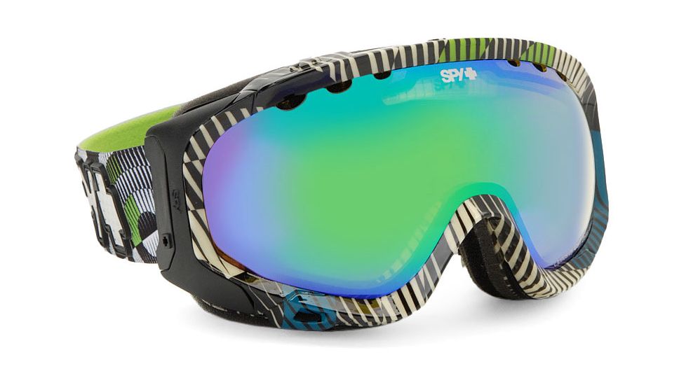 Spy Optics Soldier Goggles Yellow w/ Green Spectra Space Out 310683963975