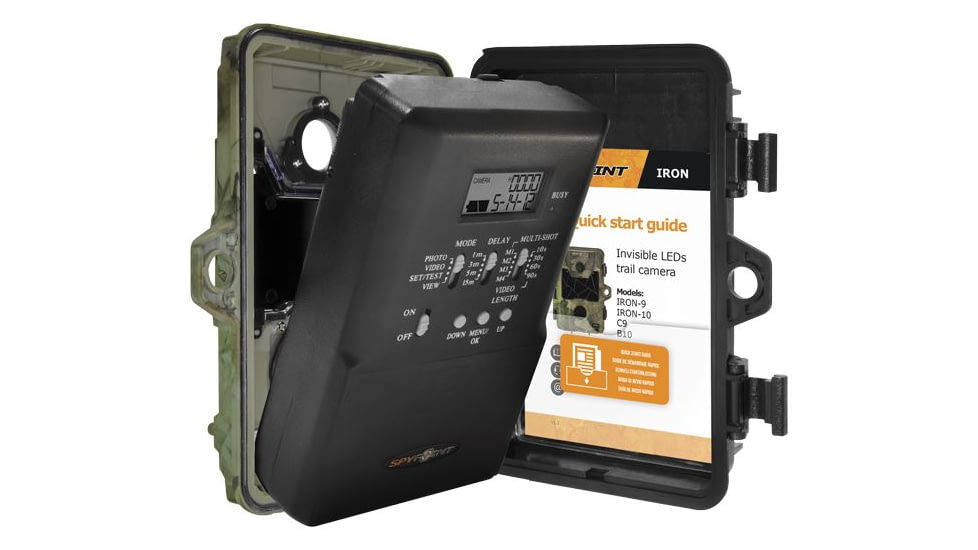 Spy Point 10MP Invisible LEDs Trail Camera,HD720P Video,Time Lapse,35 LED,Camo 267434