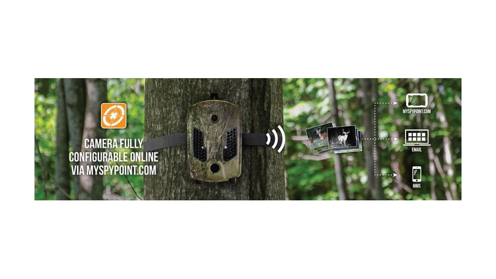 Spy Point Mini-Live 8MP Trail Wireless Network HD Camera w/Time-Lapse and Multi-shot, Camo Mini-Live