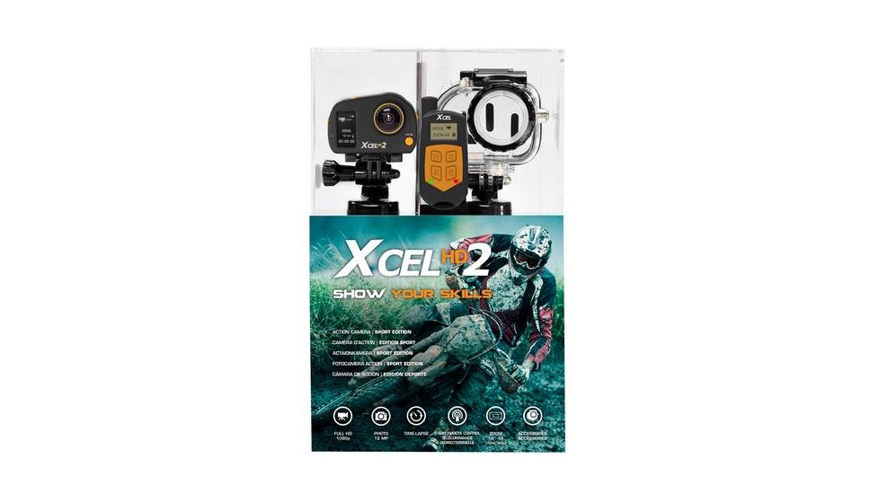 Spy Point XcelHD2 12MP 4X Action Camera w/Remote, Black Xcel HD2