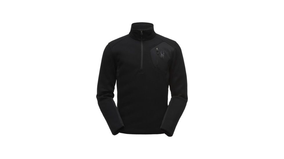 Spyder Bandit Half Zip Stryke Jacket - Mens, Black/Black/Black, Extra Large, 181388001666P