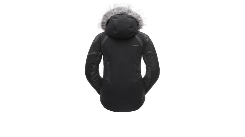 Spyder Meribel Faux Fur Jacket - Womens, Black/Black, 6, 182716001006P