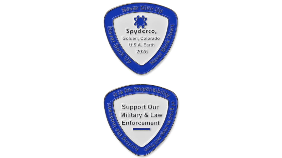 Spyderco 2025 Coin, Blue, COIN2025