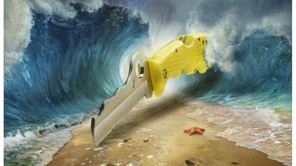 Spyderco Assist Salt Lightweight Yellow Combination Edge Knife C79PSYL