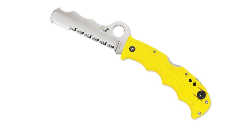 Spyderco Assist Salt Lightweight Yellow Combination Edge Knife C79PSYL