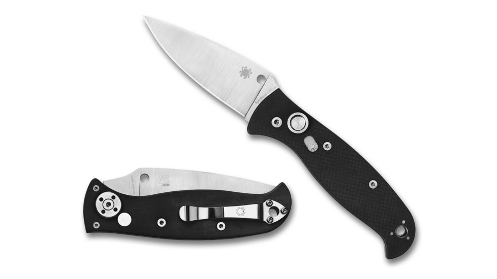Spyderco Autonomy 2 Automatic Folding Knife, 3.5in, LC200N Steel, Satin Finish, G-10 Steel Black Handle, C165GP2