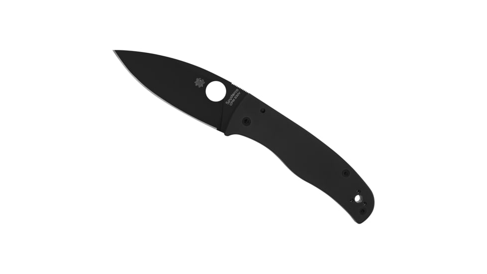 Spyderco Bodacious Folding Knife, 3.66in, CPM-S30V, Black Matte Finish, Leaf Blade, Black Handle, SPY-C263GPBK