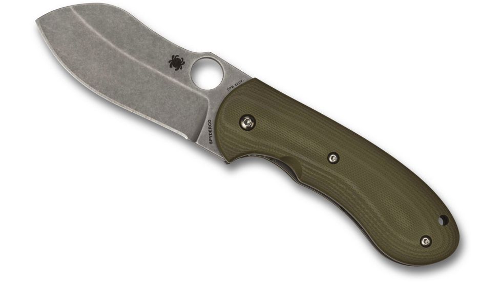 Spyderco Bombshell Flash Batch Folding Knife, 2.98in, CPM 20CV, G10, Olive Drab G-10, C250GTIP