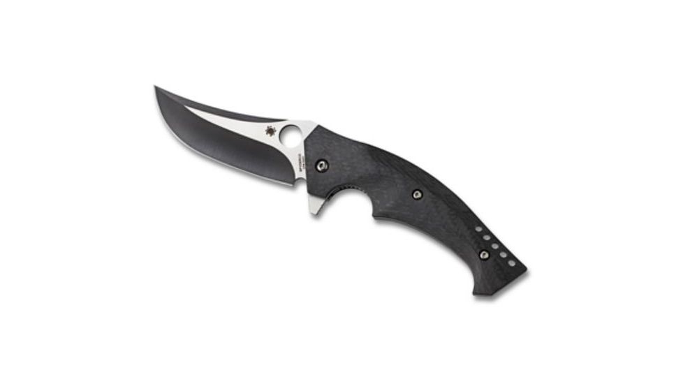 Spyderco Brend/Pirela Mamba Carbon Fiber Plain Edge Folding Knife C196CFTIP