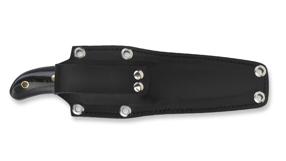 Spyderco Bushcraft G-10 Fine Edge Fixed Blade Knife w/ Leather Sheath FB26GP