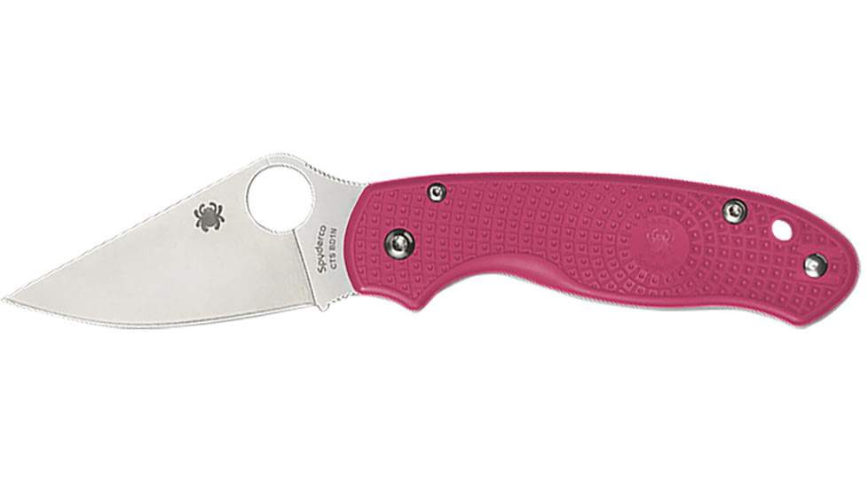 Spyderco Para 3 Lightweight Folding Knife, 2.93in, CTS BD1N, Satin Plain Blade, Pink FRN Handle, C223PN