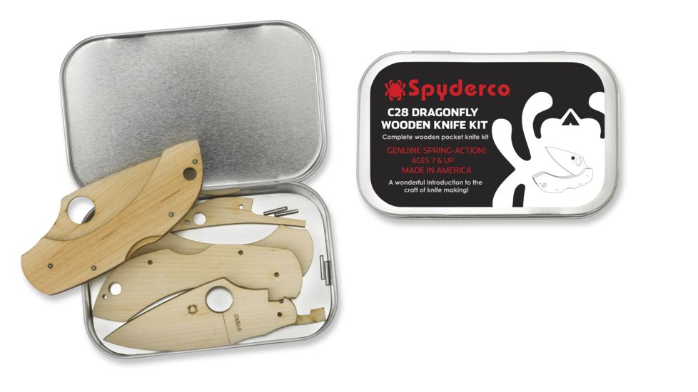 Spyderco Dragonfly Wooden Knife Kit, Maple Handle, WDKIT1