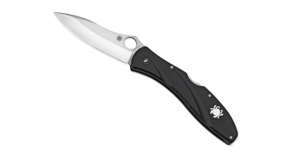 Spyderco Centofante 3 Folding Knife, 3.14in, VG-10, Drop Point, FE Blade, FRN Black Handle, C66PBK3