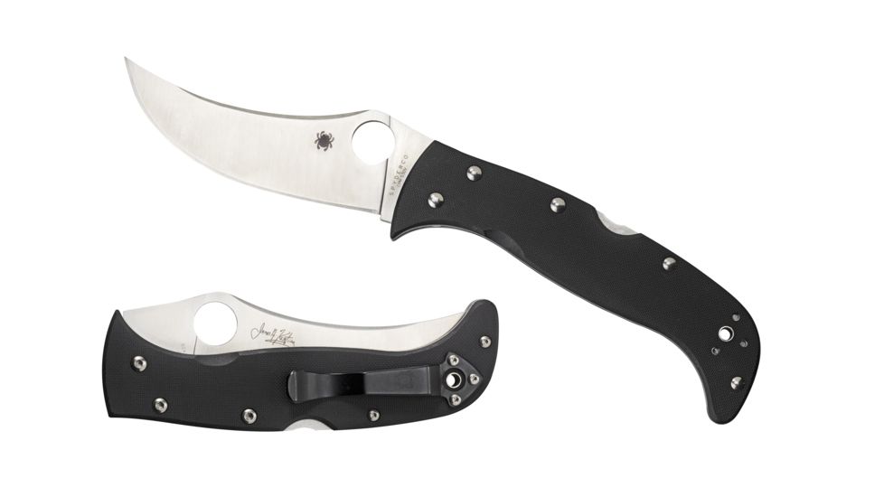 Spyderco Chinook 4 Folding Knife, Black, C63GP4