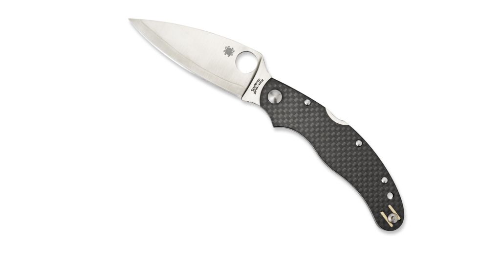 Spyderco Clay 3.5 Carbon Fiber Knife, ZDP-189 PlainEdge C144CFPE