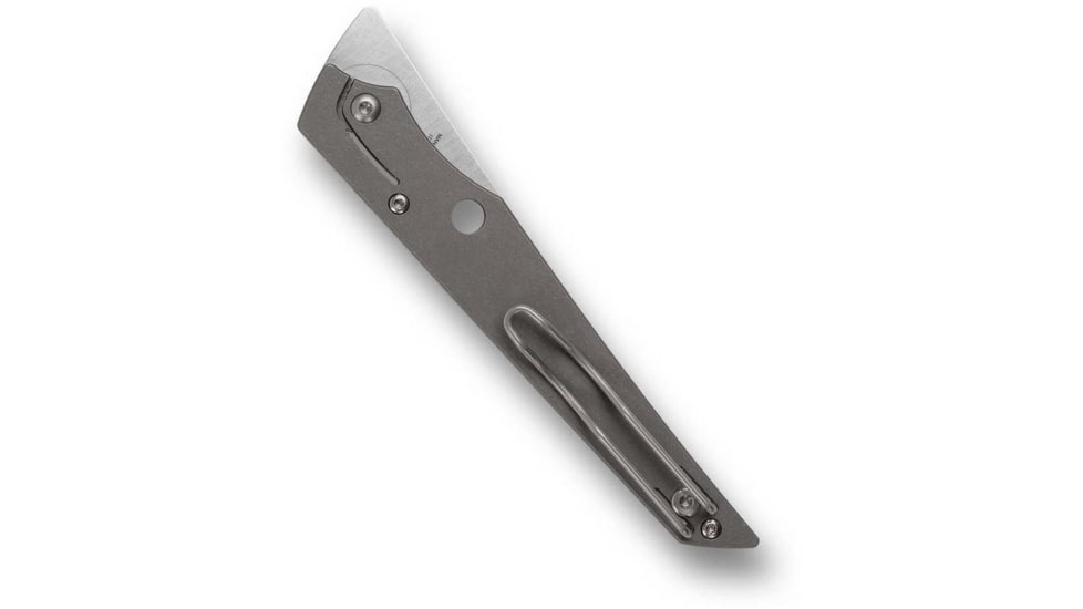 Spyderco Cobol Folding Knife, 3.63in, M390, Hawkbill Blade, Plain Edge, Satin Finish, Gray Titanium Handle, C273TIP