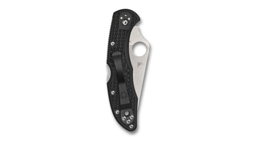 Spyderco Delica 4 Lightweight Thin Red Line Folding Knife, 2.9in, VG-10 Steel, FRN, C11FPSBKRD