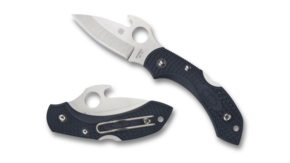 Spyderco Dragonfly 2 Emerson Opener Folding Knife, 2.28in, VG-10, Wharncliffe Blade, Plain Edge, FRN Gray Handle, C28PGYW2