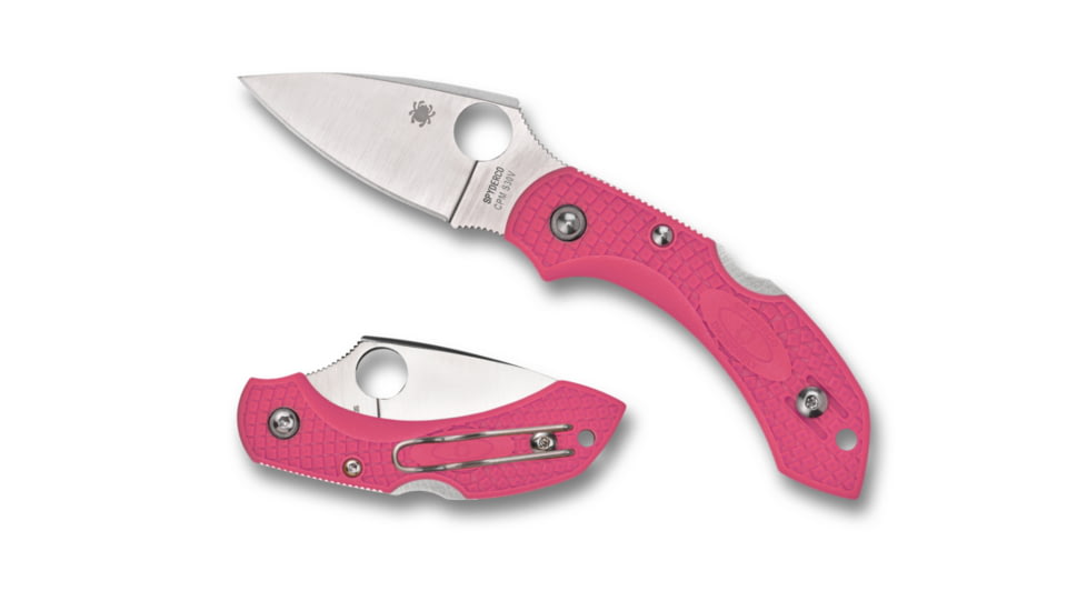 Spyderco Dragonfly 2 Folding Knife, 2.28in, CPM-S30V Stainless Steel, Leaf Blade, FRN Pink Handle, C28FPPNS30V2