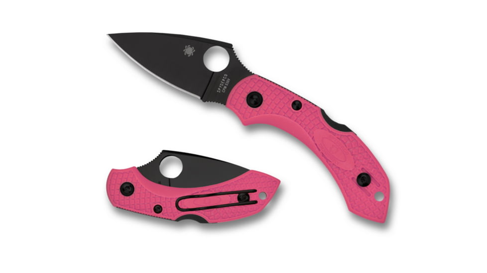 Spyderco Dragonfly 2 Folding Knife, 2.28in, CPM-S30V Stainless Steel, Leaf Blade, FRN Pink Handle, C28FPPNS30VBK2
