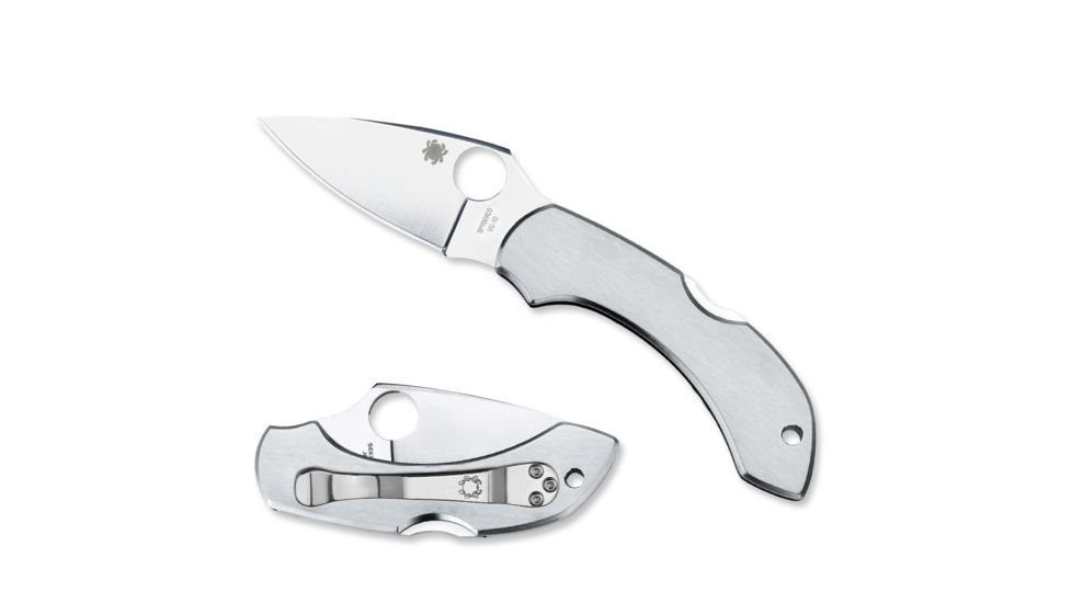 Spyderco Dragonfly 2 Lightweight Folding Knife, 2.313in, VG-10, Plain Leaf Blade, Stainless Steel Handle, C28P