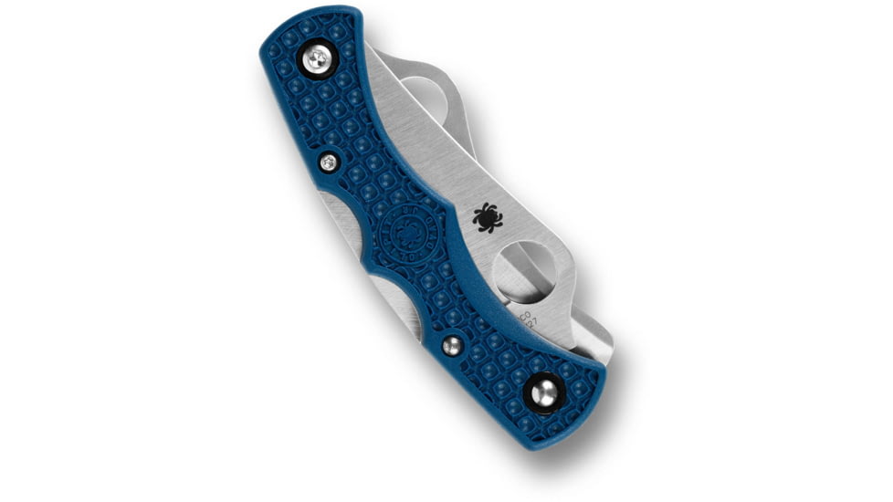 Spyderco Dyad Jr. Lightweight Sprint Folding Knife, 2.4in, CPM SPY27, FRN, Cobalt Blue Handle, C39PSCBL