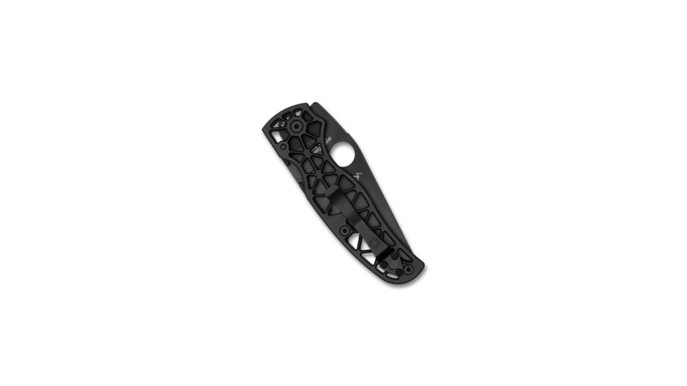 Spyderco Edgerati Folding Knife, 3.57in, CPM S30V, DLC, Clip Point, Aluminum, Black Handle, 716104017973