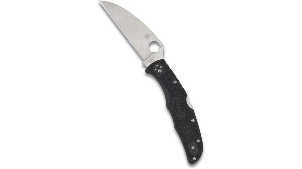 Spyderco Endura 4 Folding Knife, 3.8in, VG-10, Flat Ground Wharncliffe Plainedge, FRN Black Handle, C10FPWCBK