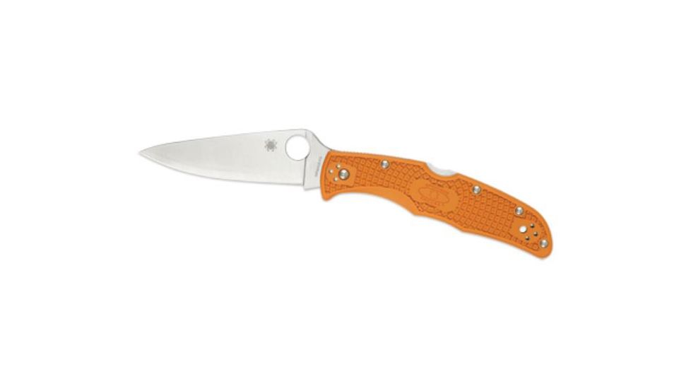 Spyderco Endura 4 Lightweight HAP40 Plain Edge Folding Knife, Burnt Orange C10FPBORE