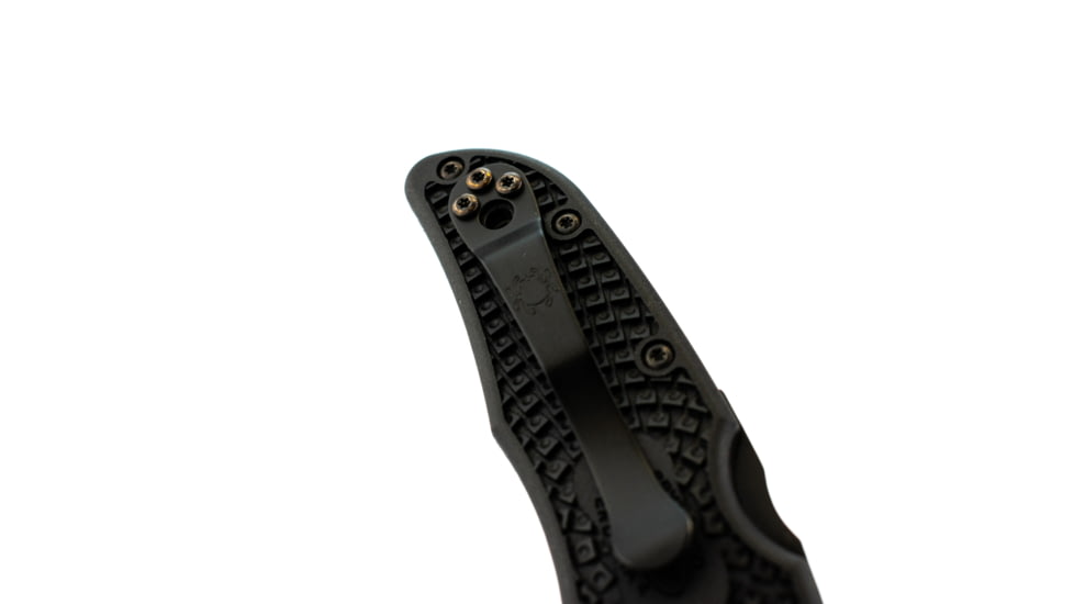 Spyderco Endura 4 Lightweight Folding Knife, 3.8in, VG-10, Partially Serrated Drop Point Blade, Black Blade, Black FRN Handle, C10PSBBK