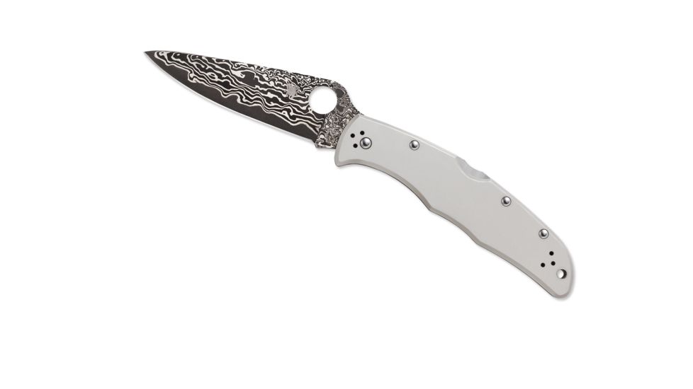 Spyderco Endura 4 Titainum/Damascus Plain Edge Knife C10TIPD