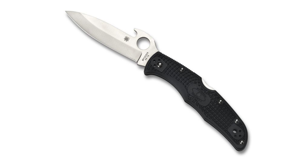 Spyderco Endura 4 Folding Knife with Emerson Opener, 3.8in, VG-10, Clip Point FE Blade, Gray FRN Handle, C10PGYW