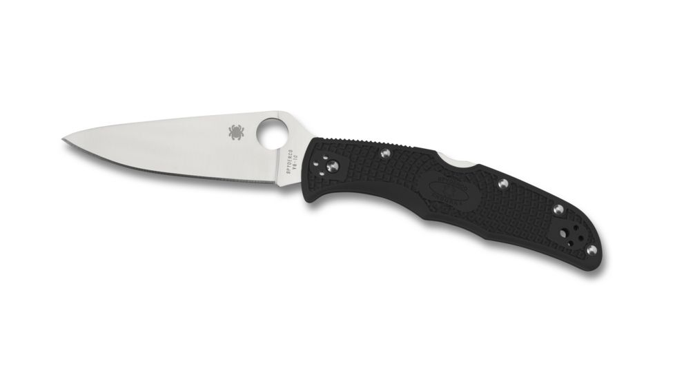 Spyderco Endura4 Lightweight Knife, Black FRN Flat Ground PlainEdge C10FPBK